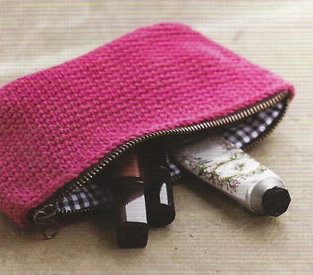 crocheted pouch