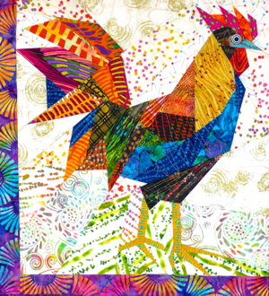 rooster pieced pattern by ann shaw